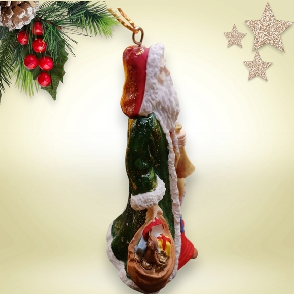 Arnart vtg 1989 santas claus in America ornaments set of 3 "3.5" - Picture 9 of 11